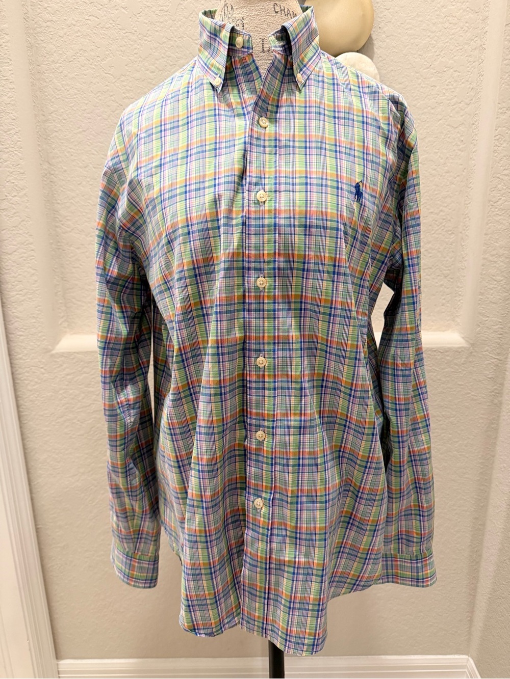 Ralph Lauren Multicolor Plaid Button-Down Shirt - Blue, Green, Cream